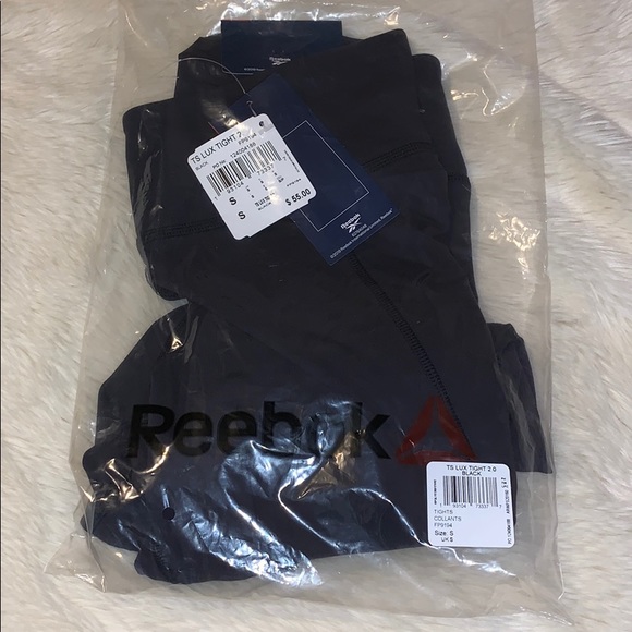 REEBOK LUX 2 LEGGINGS - SMALL - BLACK - Picture 5 of 12